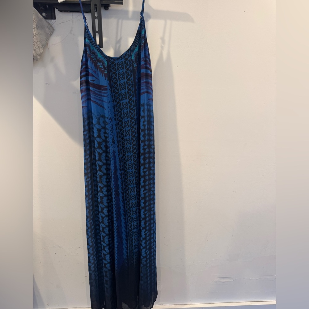 Express Blue and Black Maxi Dress